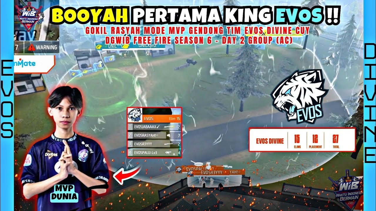 EVOS BOOYAH RASYAH MODE MVP‼️DGWIB FREE FIRE SEASON 26 - DAY 2