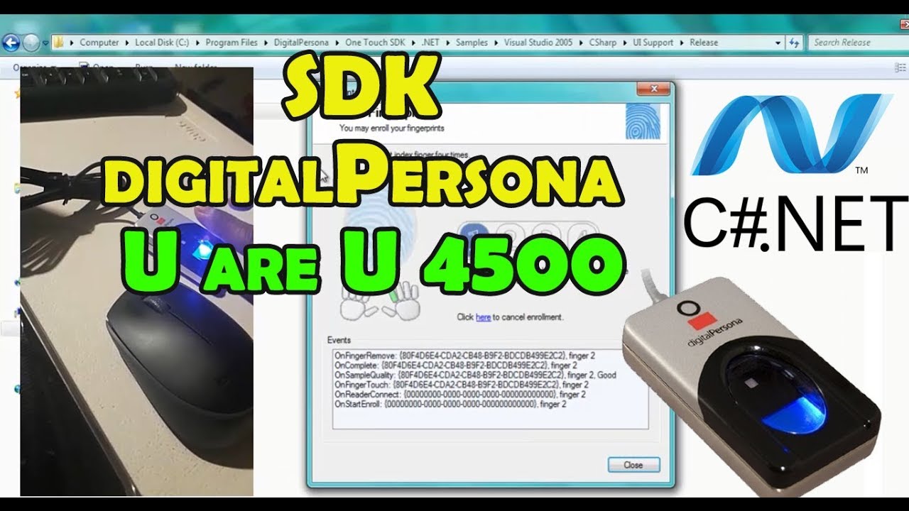 SDK digitalPersona U are U 4500 .Net