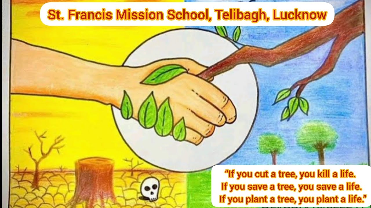 PLANTATION DONE BY THE TEACHERS AND STUDENTS OF ST. FRANCIS' MISSION SCHOOL, TELIBAGH, LUCKNOW