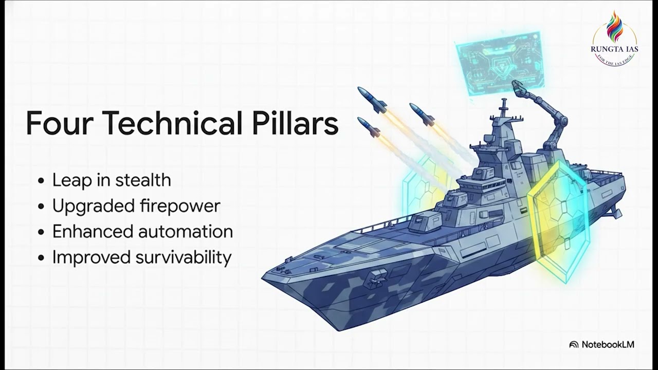 Mahendragiri Warship Explained 🇮🇳 Nilgiri-Class Frigate | Defence & BTech Insights | Rungta IAS