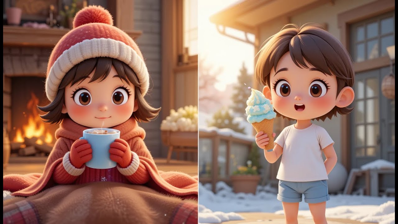 Kids Songs | Hot vs Cold Song 🌞❄️ | Hot Cocoa & Ice Cream | Fun Learning Song for Children