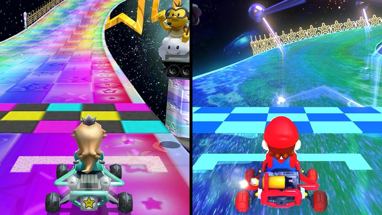 3DS Rainbow Road in Mario Kart (2011-2022)