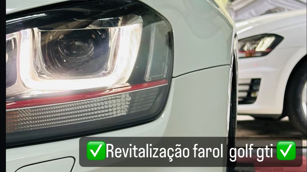 Farol golf mk7 gti não ilumina nada! Revitalizamos e passamos o sistema de xênon para bi-led