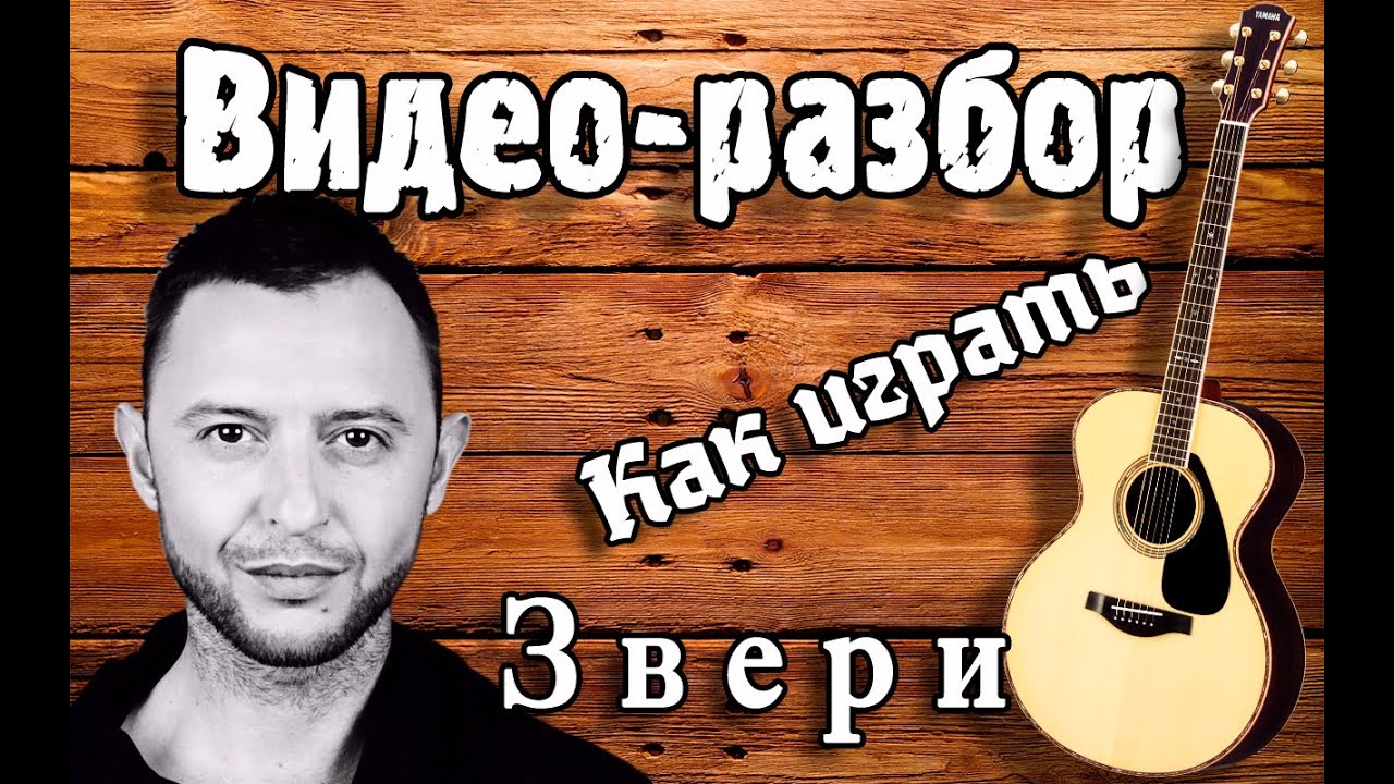 Как играть Звери - Я с тобой разбор, урок на гитаре. Звери Если ты скажешь да - видео разбор