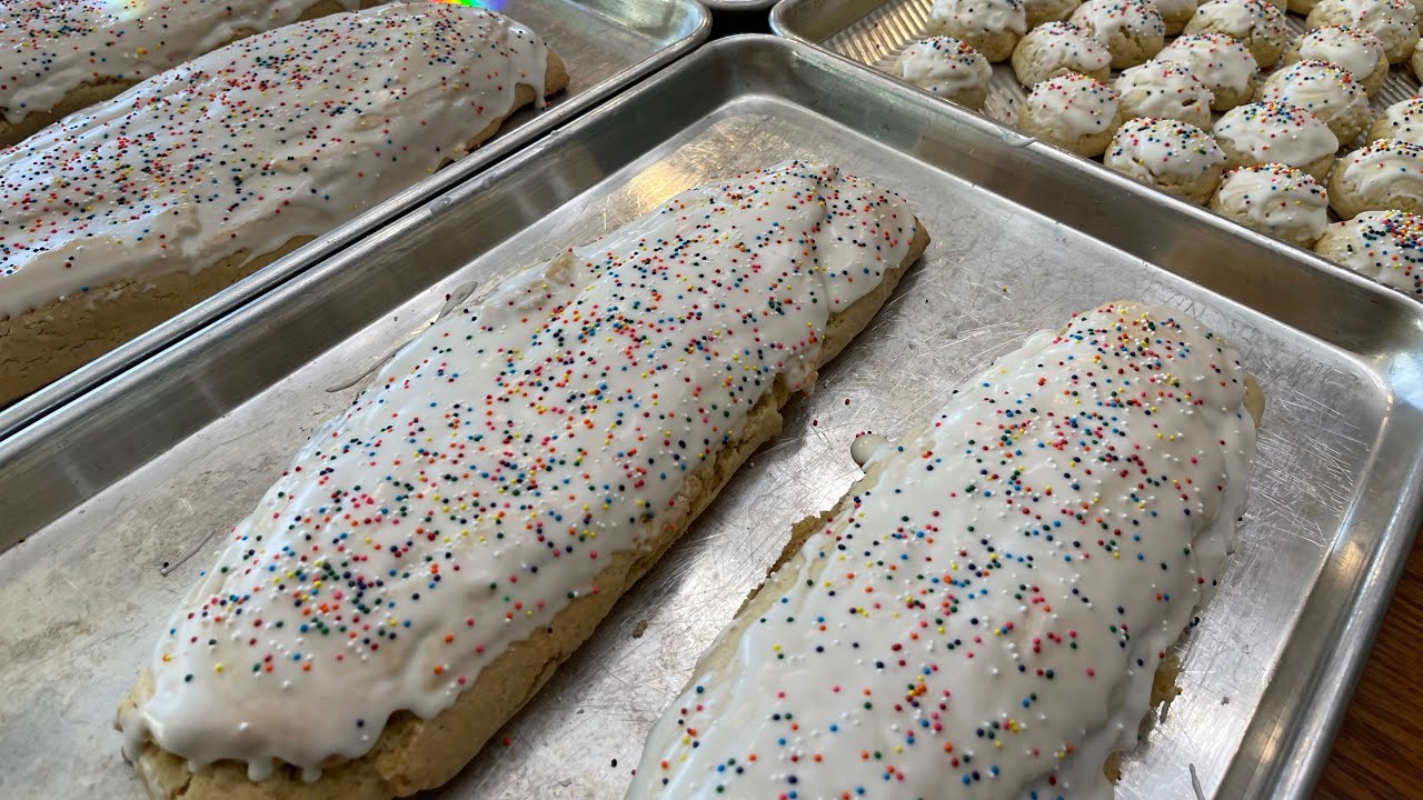 Traditional Italian Cookies - Iced Almond Paste Filled
