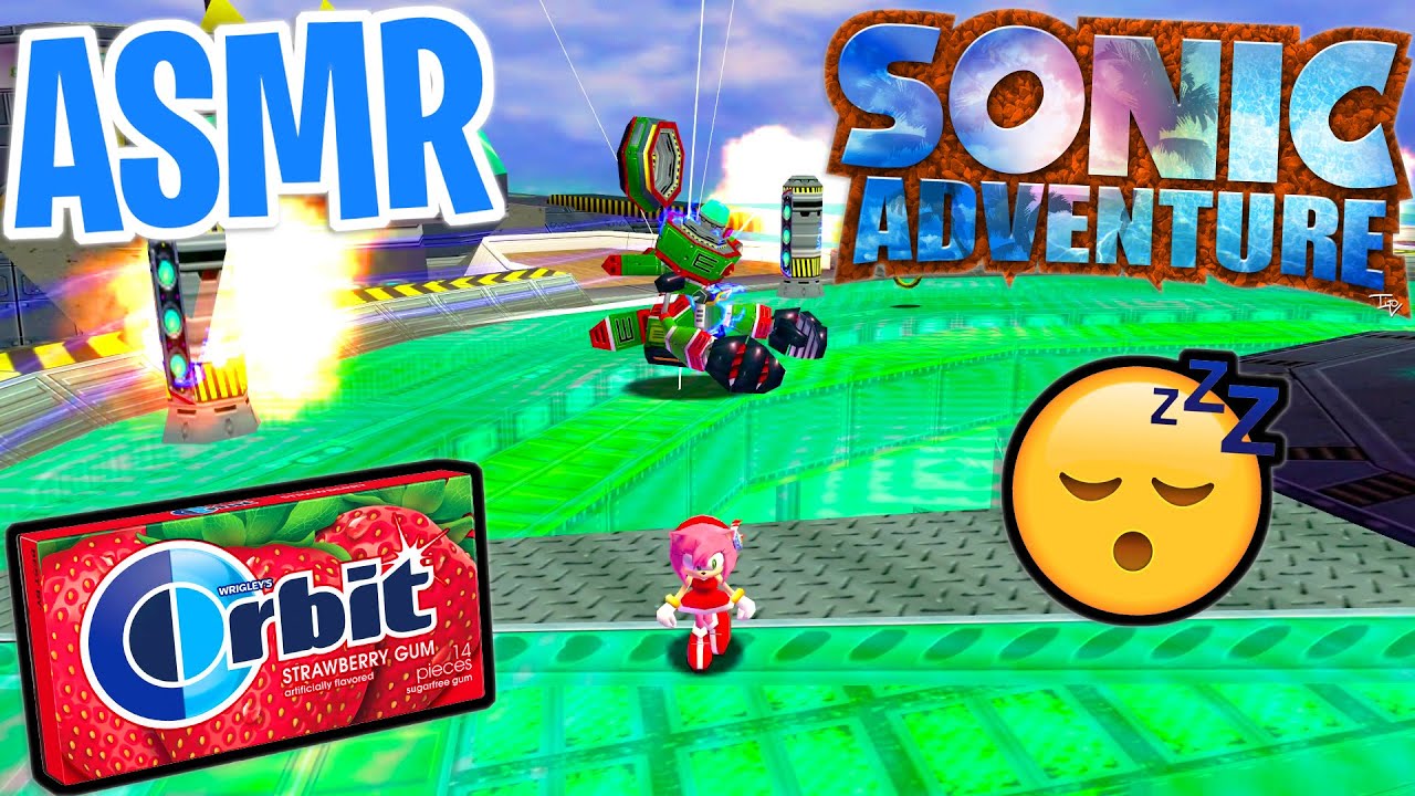 ASMR Gaming 😴 Sonic Adventure Relaxing Gum Chewing 🎮🎧 Controller Sounds + Whispering Dreamcast 💤