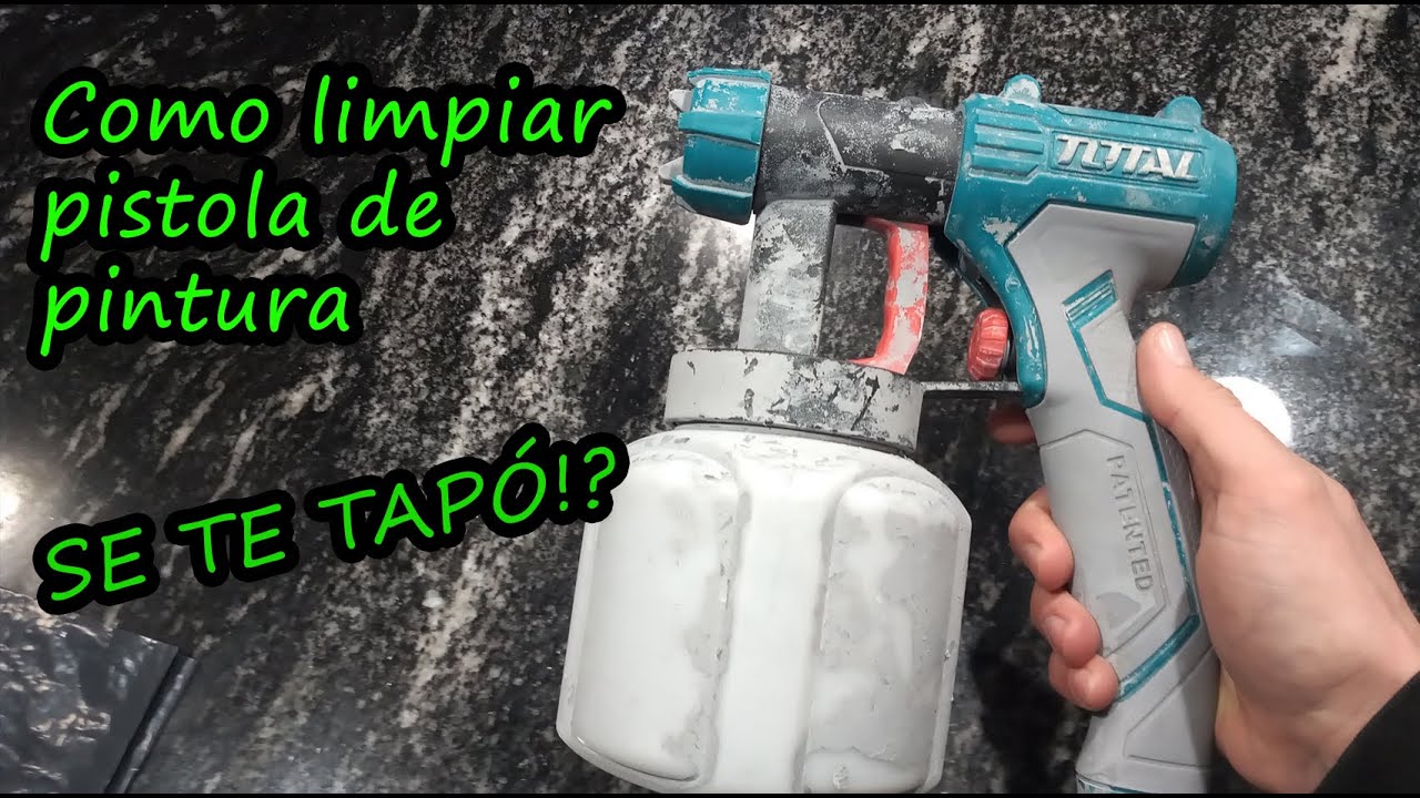 Como limpiar pistola de pintura / Se tapa compresor de pintura / No sale pintura / Soplete Maquina