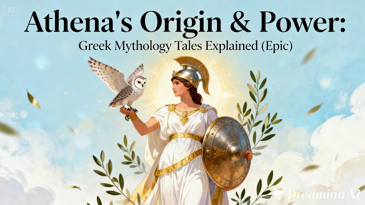 Whisper Story for Sleep :: Athena's Origin & Power: Greek Mythology Tales Explained (Epic)