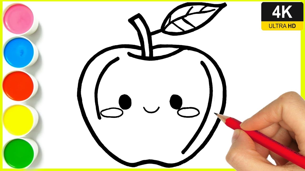 How to a Apple drawing || Sev ka draw easy draw  step by step || Apple ka drawing kaise banate hain.