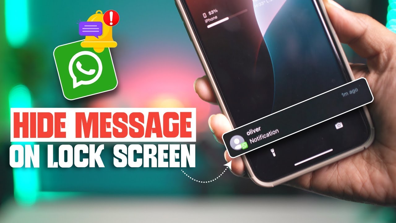 How to Hide WhatsApp Text Messages on Notifications on iPhone | Turn Off Message Preview
