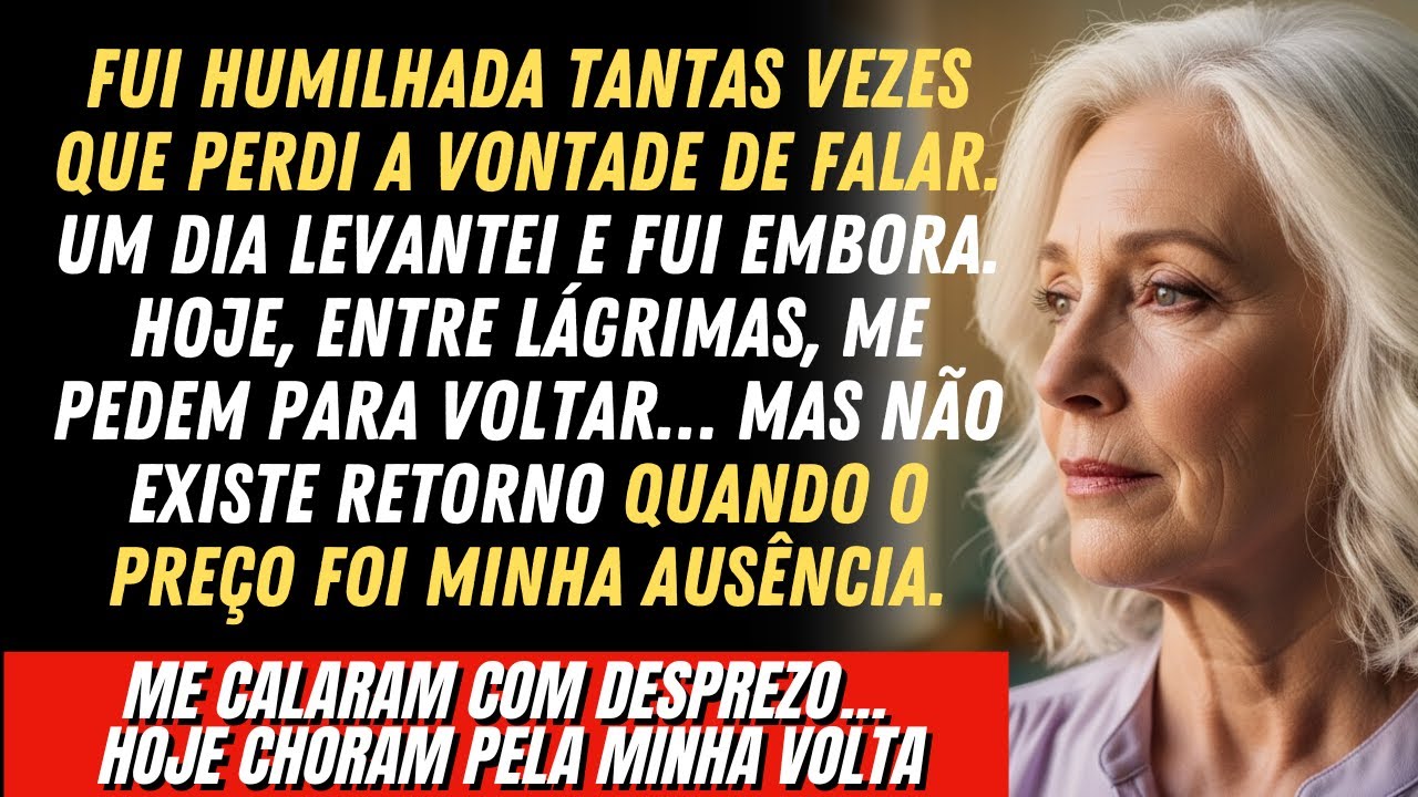 Fui humilhada at&eacute; perder a vontade de falar&hellip; me afastei. Hoje suplicam por uma chance que n&atilde;o existe