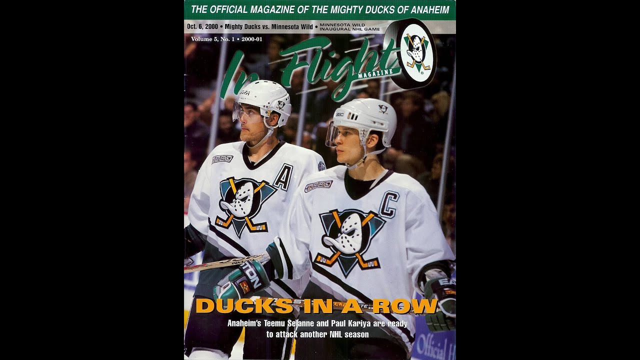 2000 Minnesota Wild vs. Anaheim Mighty Ducks.  1st ever MN Wild NHL Game. 10-6-2000
