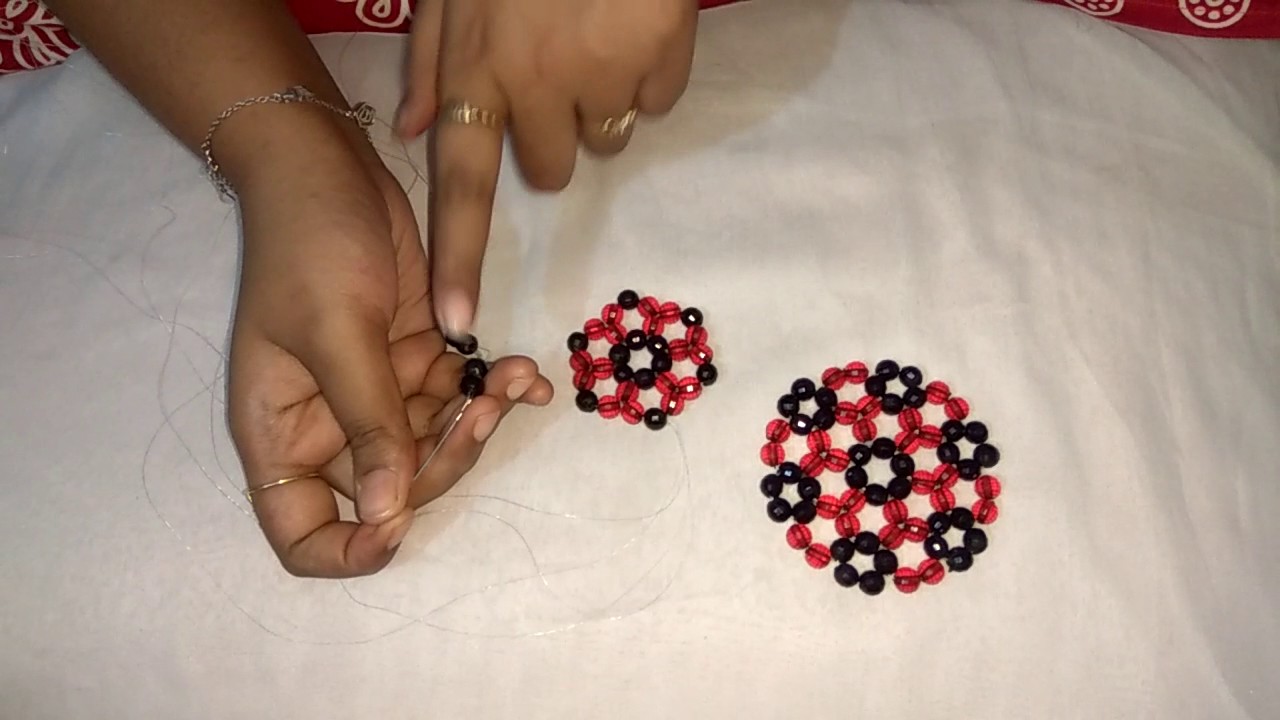 How to make beaded cup mat circular coasters