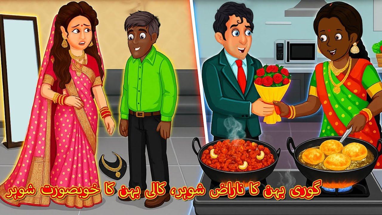 گوری بہن کا ناراض شوہر، کالی بہن کا خوبصورت شوہر | Bedtime stories in Urdu | Moral Stories