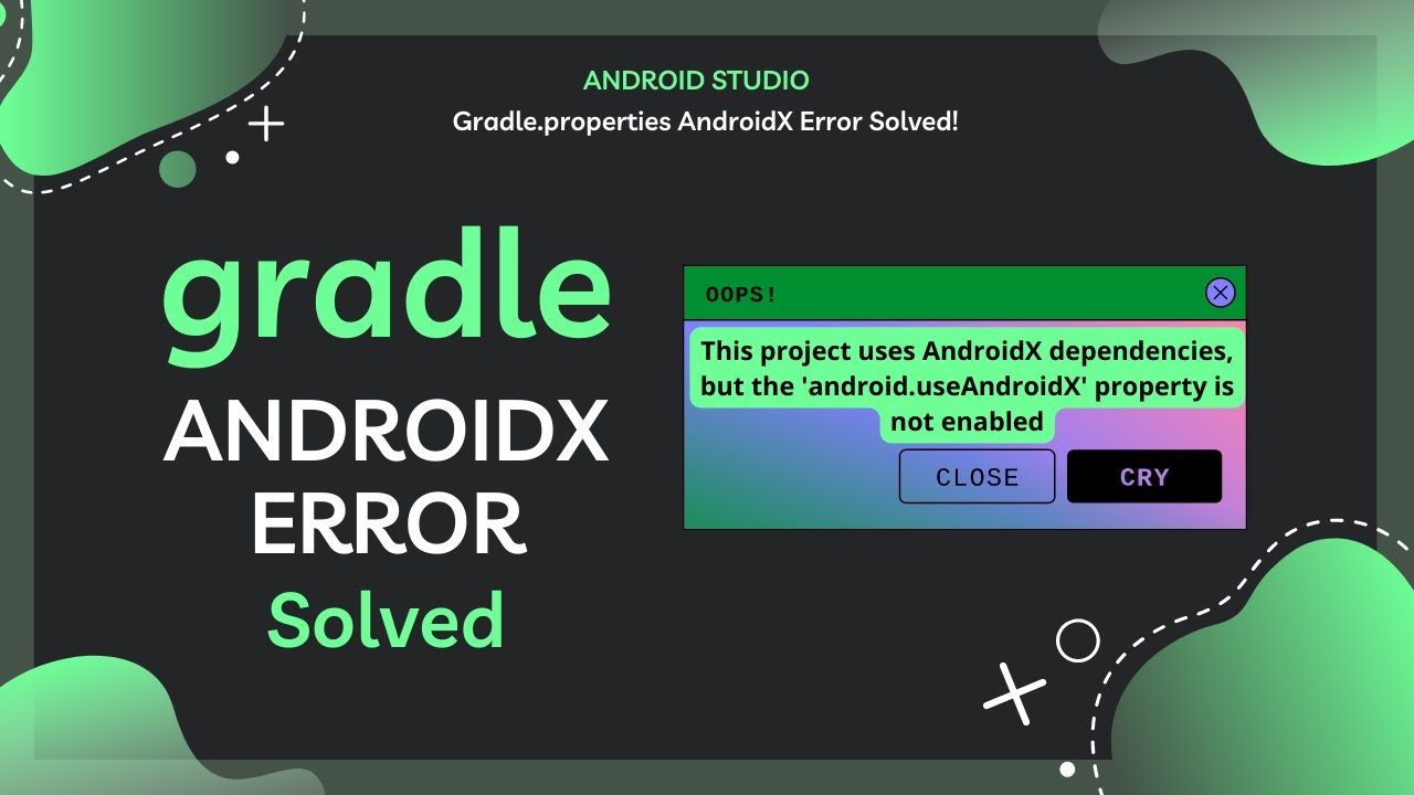 This project uses AndroidX dependencies, but the 'android.useAndroidX' property is not enabled error