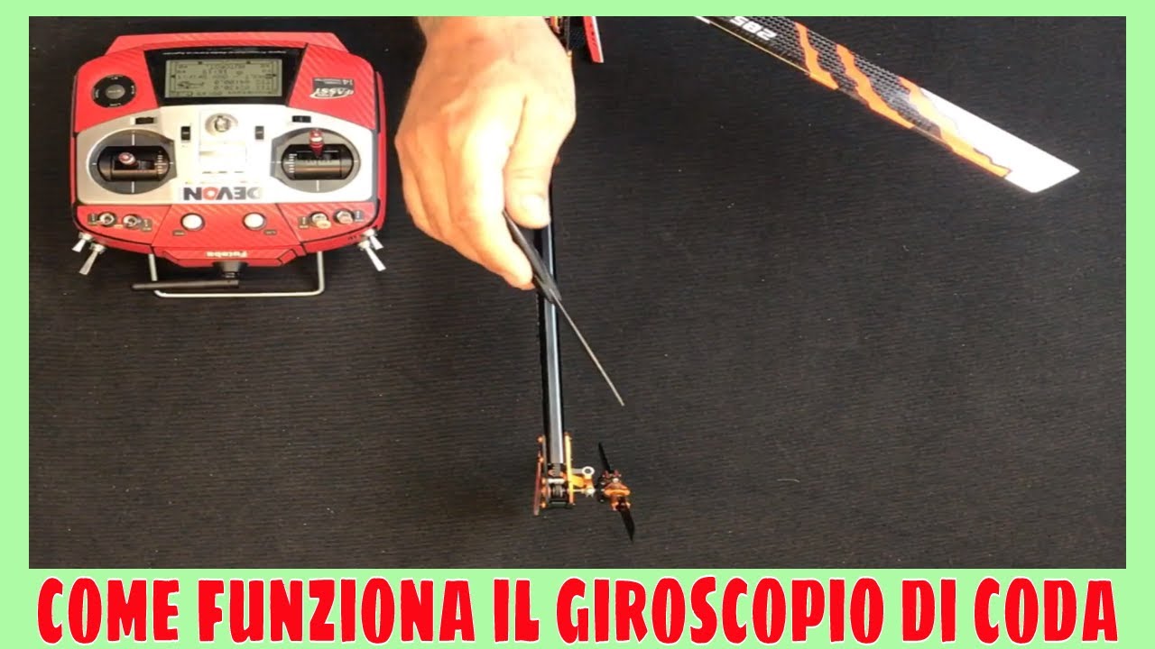 giroscopio del ruotino coda come funziona a cosa serve negli elicotteri rc telecomandati flybarless