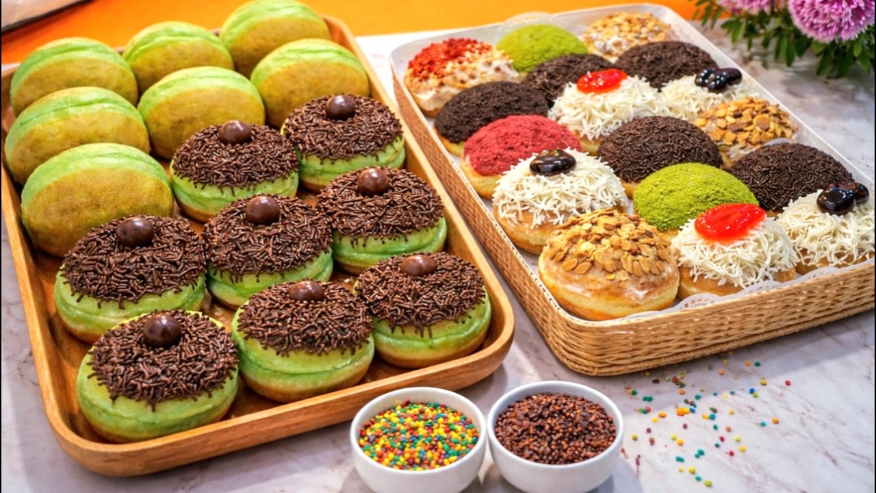 LUAR BIASA !! RESEP BARU DONAT SUPER EMPUK DAN LEMBUT TAHAN BERHARI HARI WAJIB COBA!! DONAT PANDAN