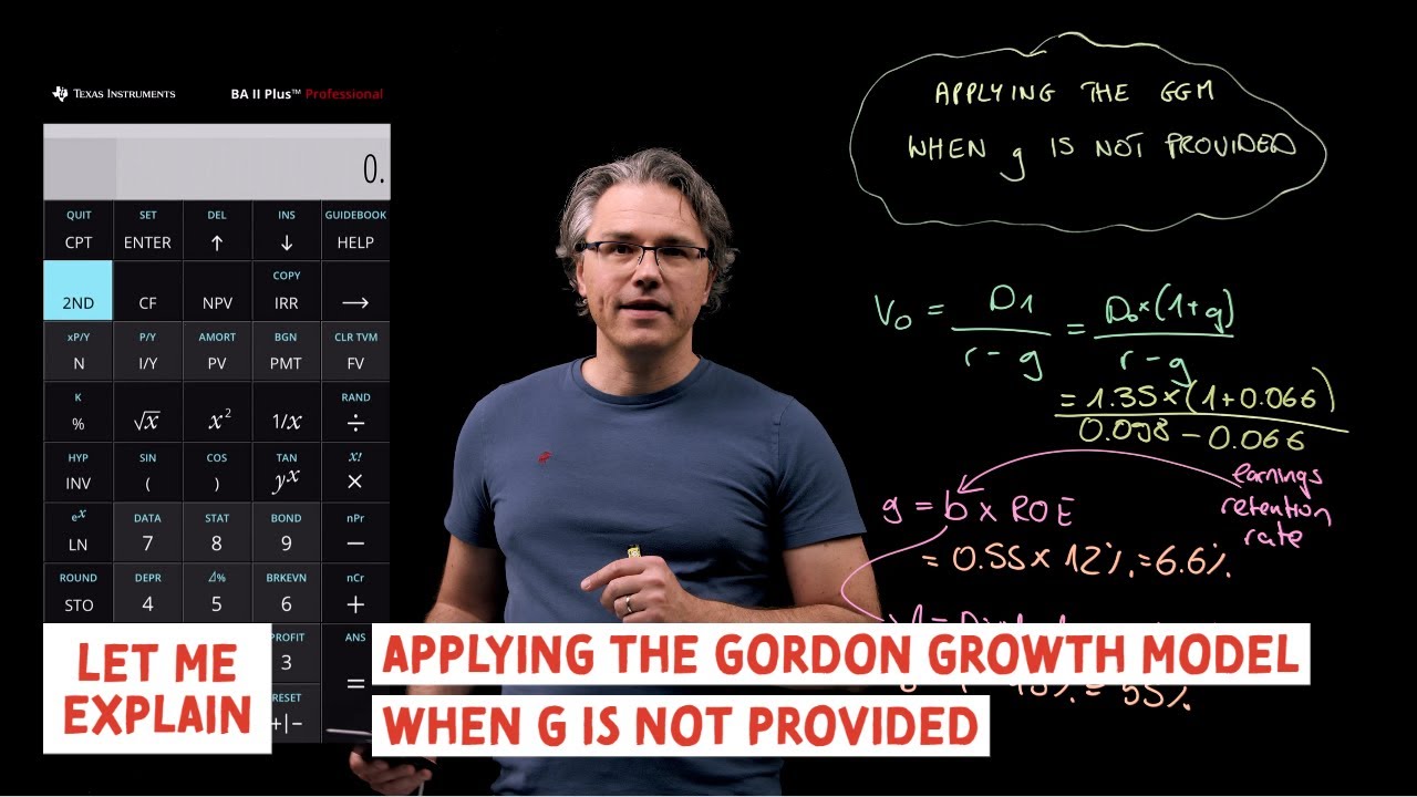 Gordon Growth Model explained - no g term provided (for the CFA Level 1 exam)