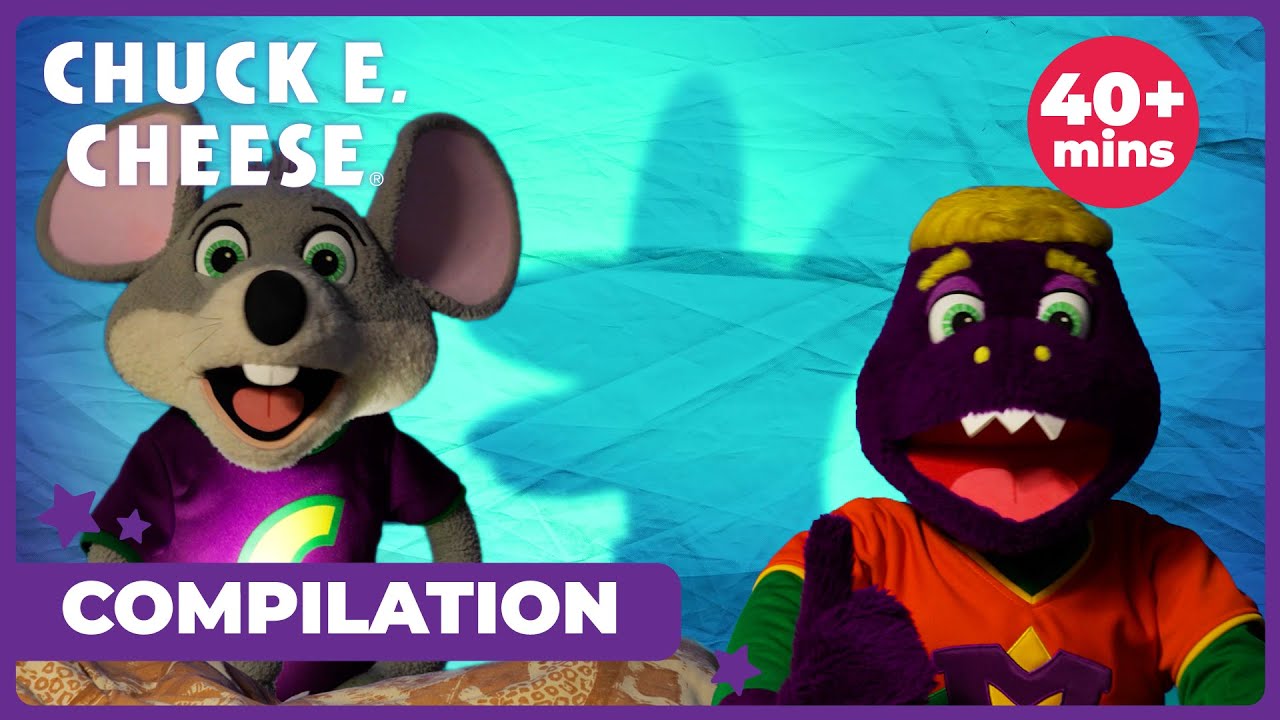 Shadow Puppets & Camping with Best Friends! | 40 + MINUTES | Chuck E. Cheese Videos & Songs for Kids