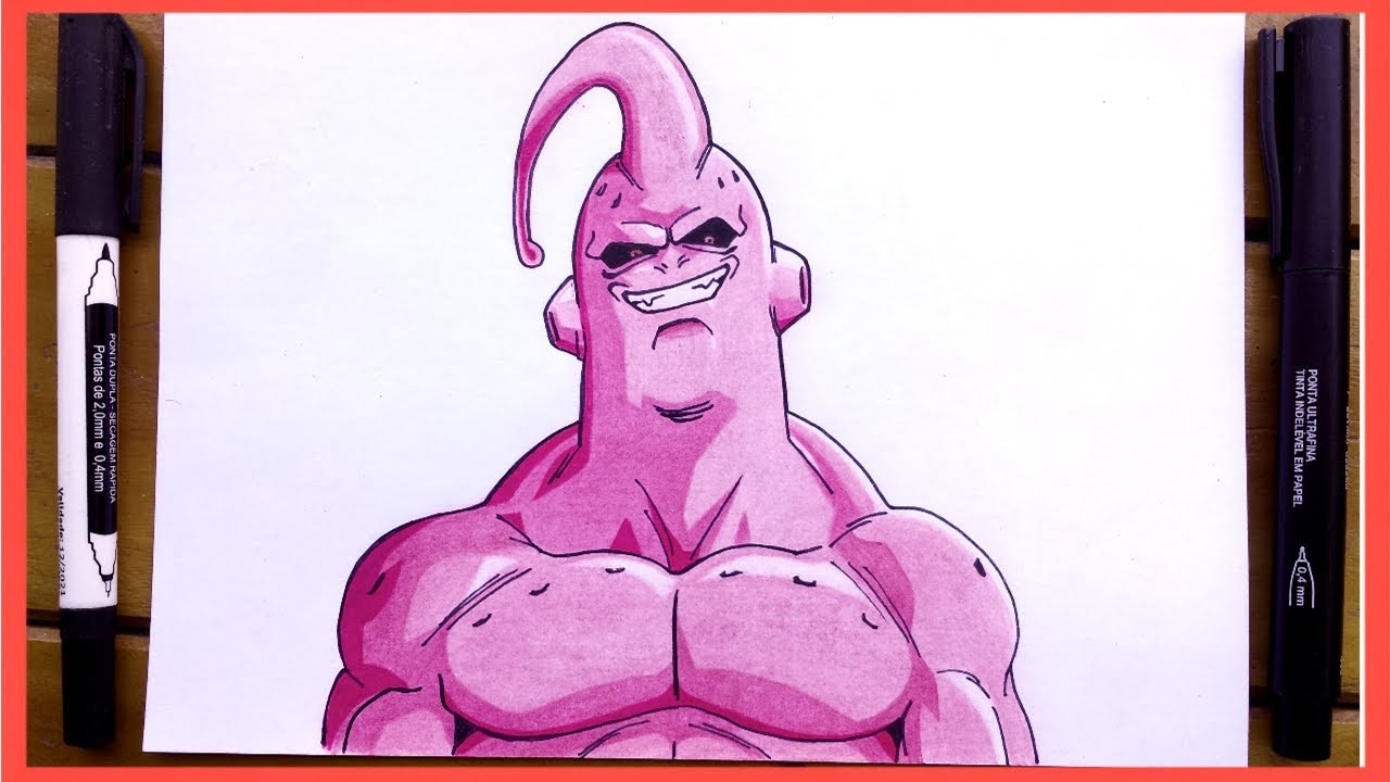 COMO desenhar o MAJIN boo || Super Boo || De dragonball Z