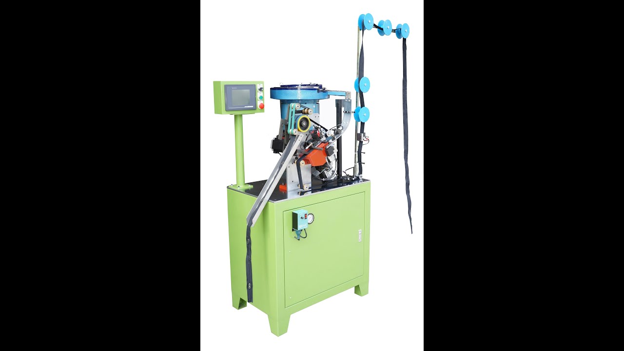 YFM-2VCA Auto plastic zipper single side slider mounting machine by computer control