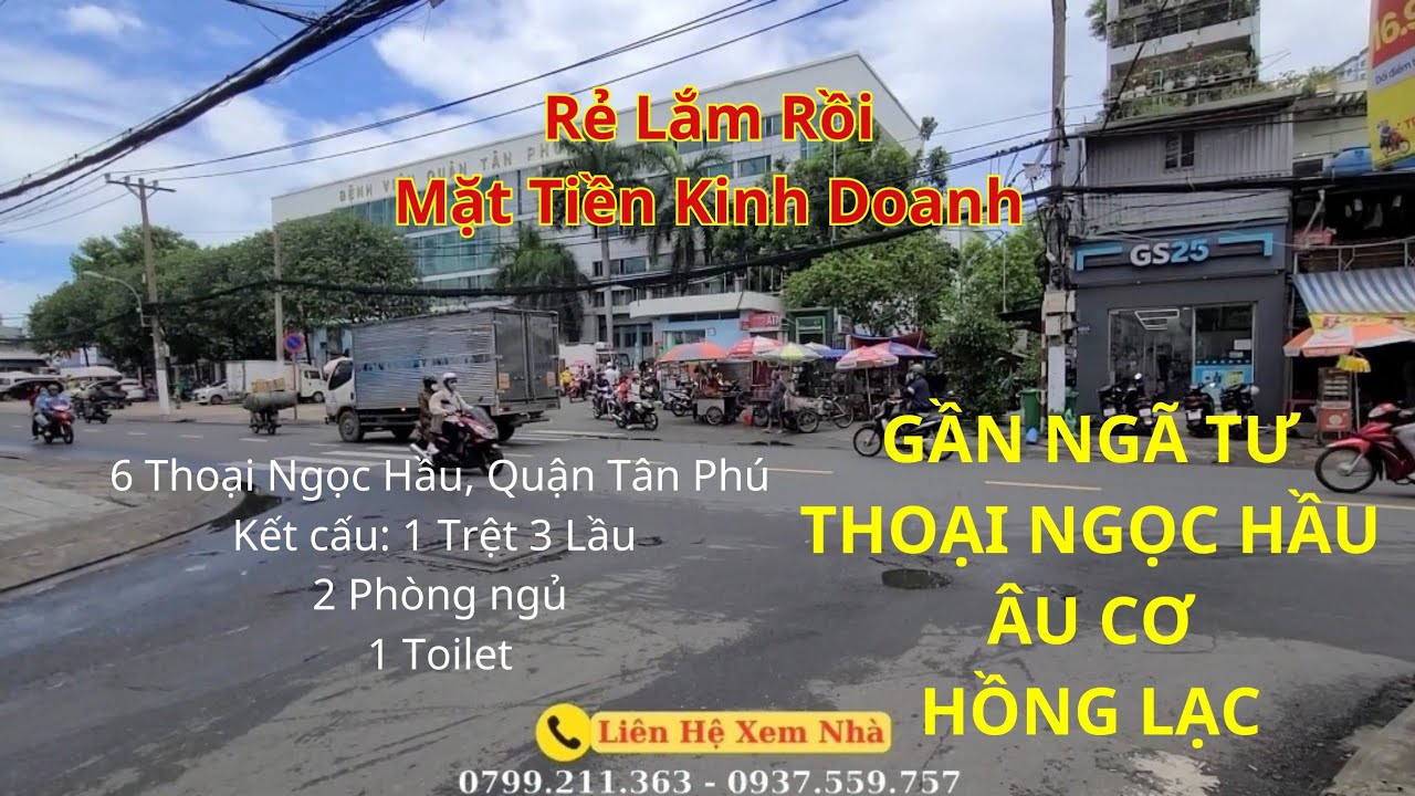 Mặt Tiền Siêu Rẻ Quận Tân Phú Đường Rộng 8M Không Có Dải Phân Cách ( Gần Ngã Tư )