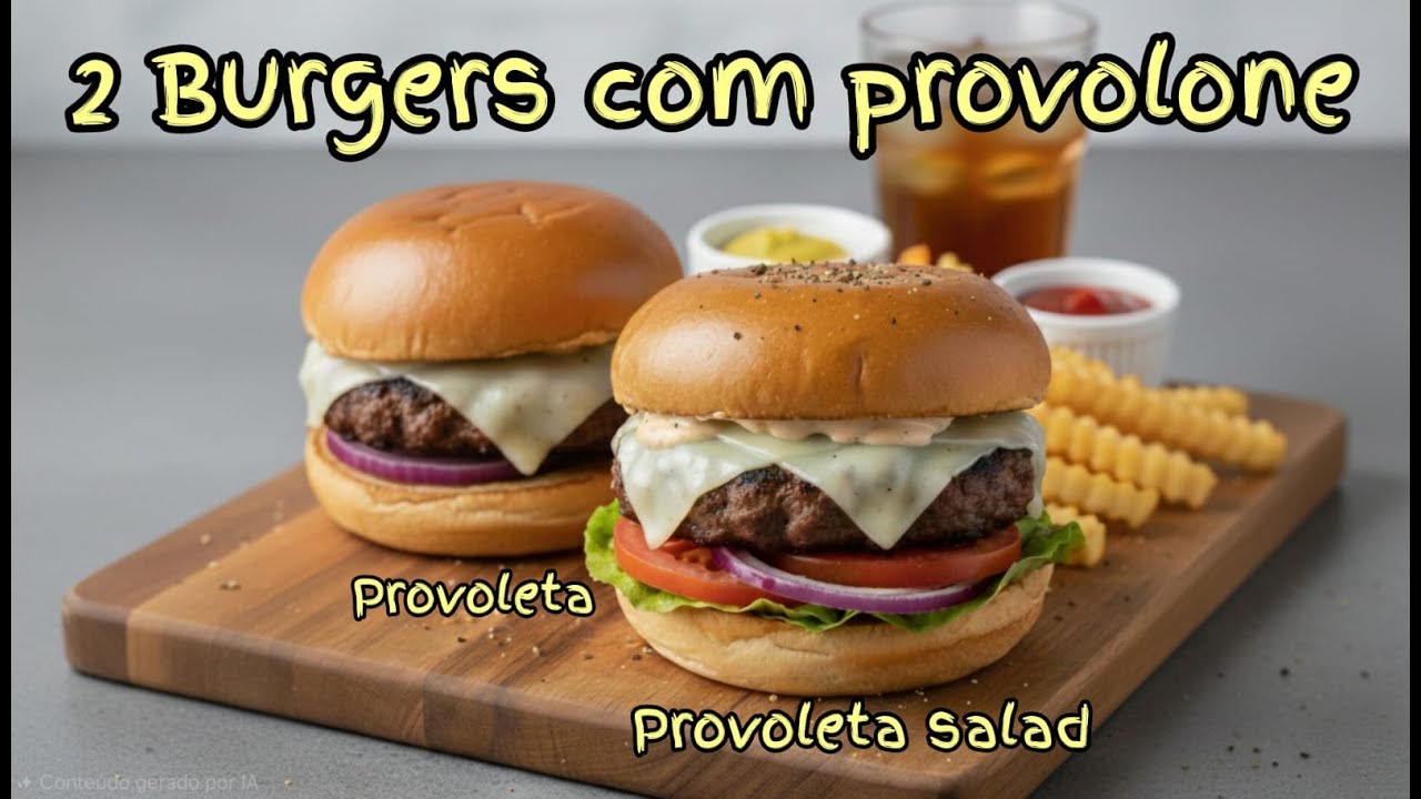 Dois Burguer's com provolone: Provoleta e Provoleta Salad