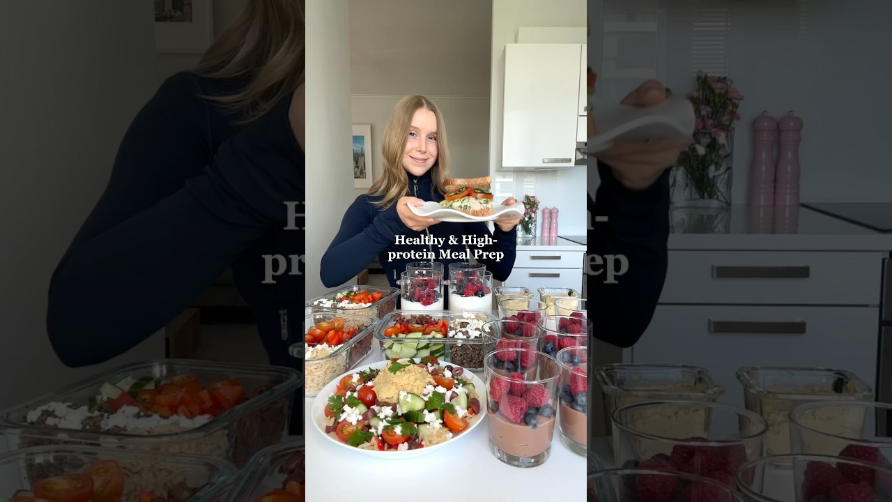 Healthy & High-protein Meal Prep | 100G+ protein/day | Link to full recipes⬆️ #mealprep #highprotein