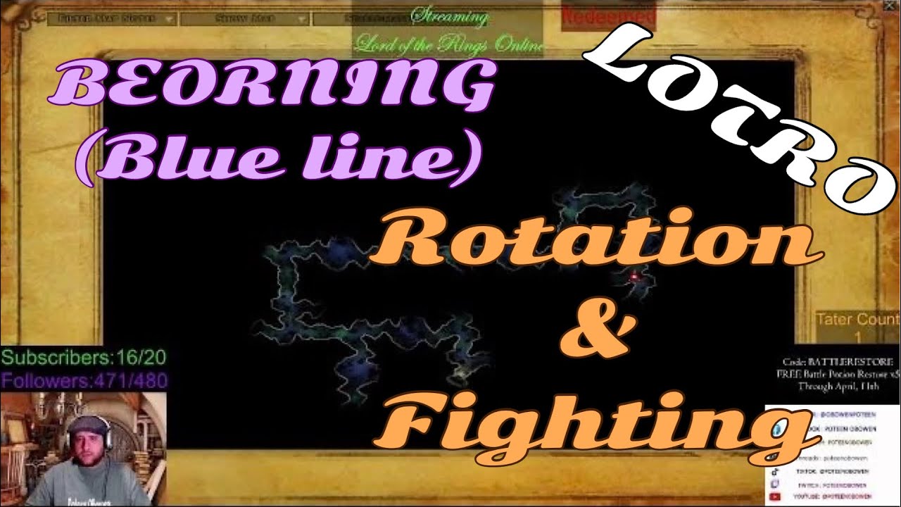 LOTRO: BEORNING (blue line) Rotation and fighting shadow wolves