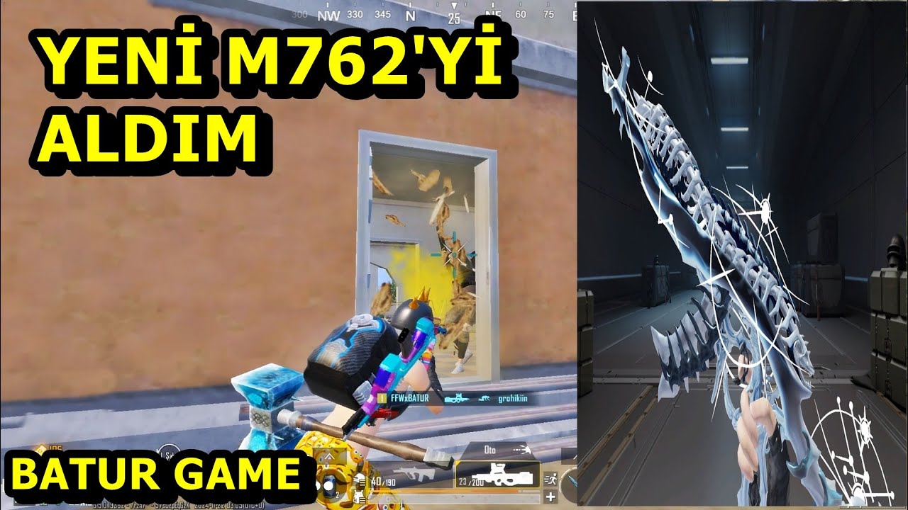 YENİ BUZ M762'Yİ ÇIKARDIM BATUR GAME SOLO SQUAD PUBG MOBİLE