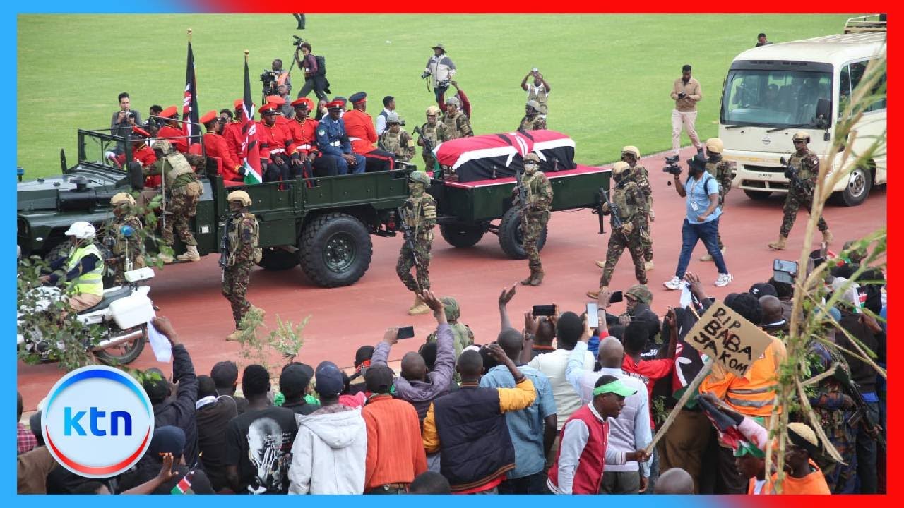 Former PM the late Raila Odinga accorded full military honours during state funeral