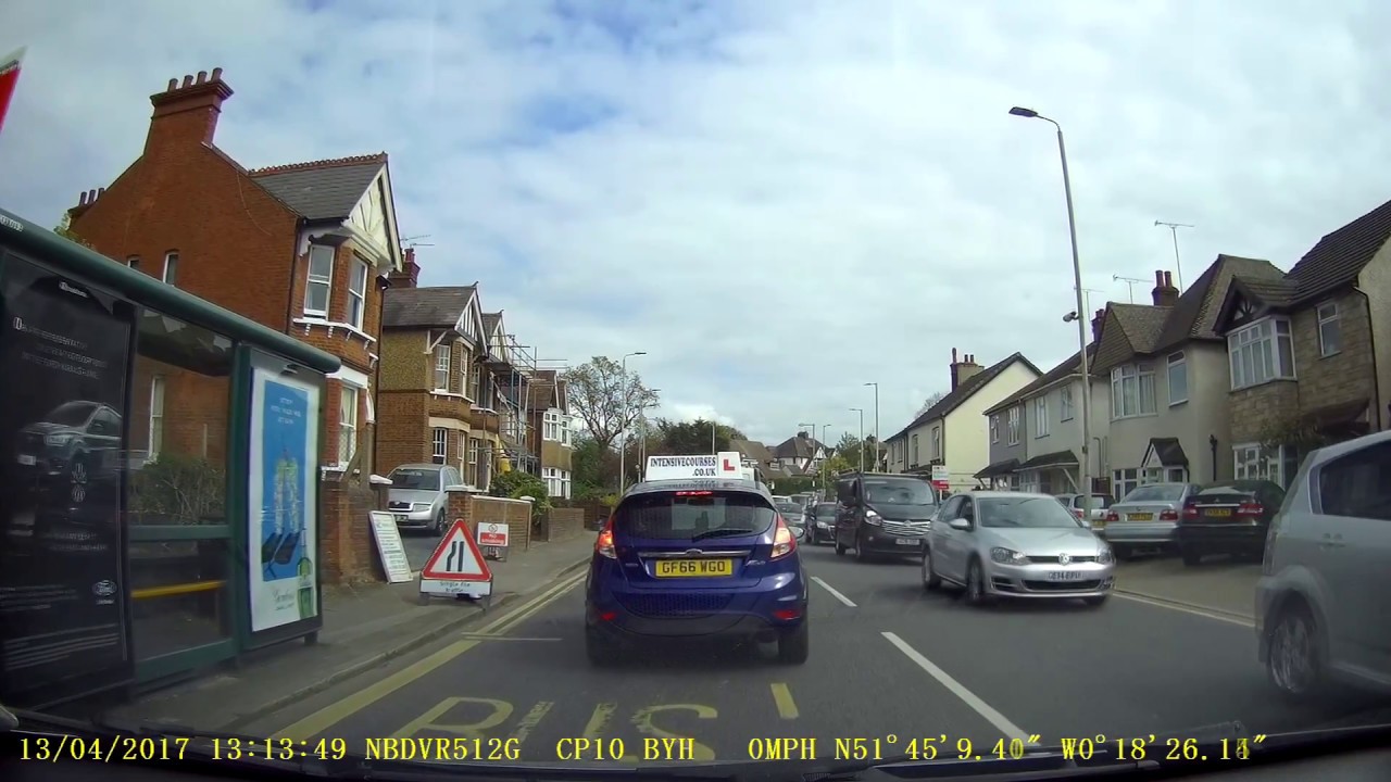 Double Mini-Roundabout Into Hatfield Road From Fleetville