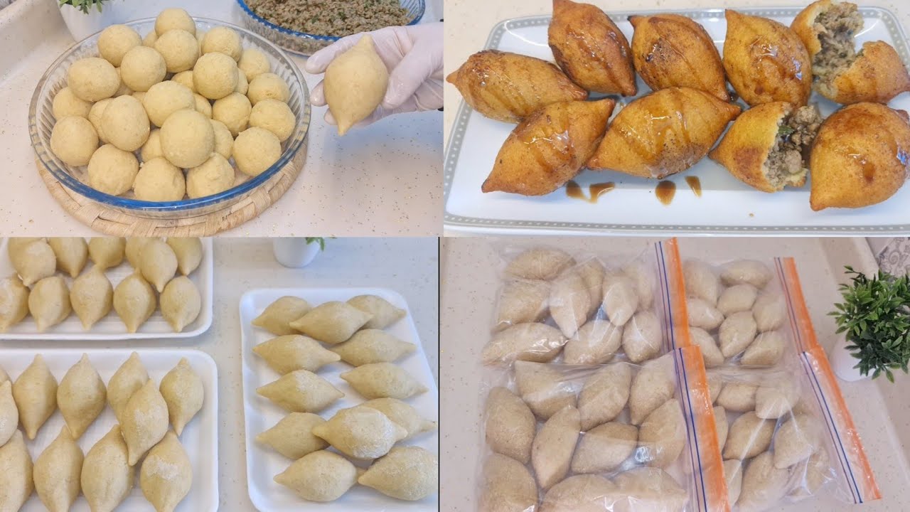 كبة البرغل المقلية👌 بدون هبره او بطاطا او نشا وطحين وبدون ماكينه💯 وطريقة تفريزها لفطور وسحور رمضان 🌛