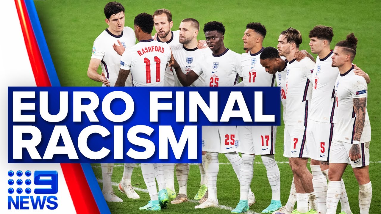 Police investigate racist abuse of three England players in Euro final | 9 News Australia