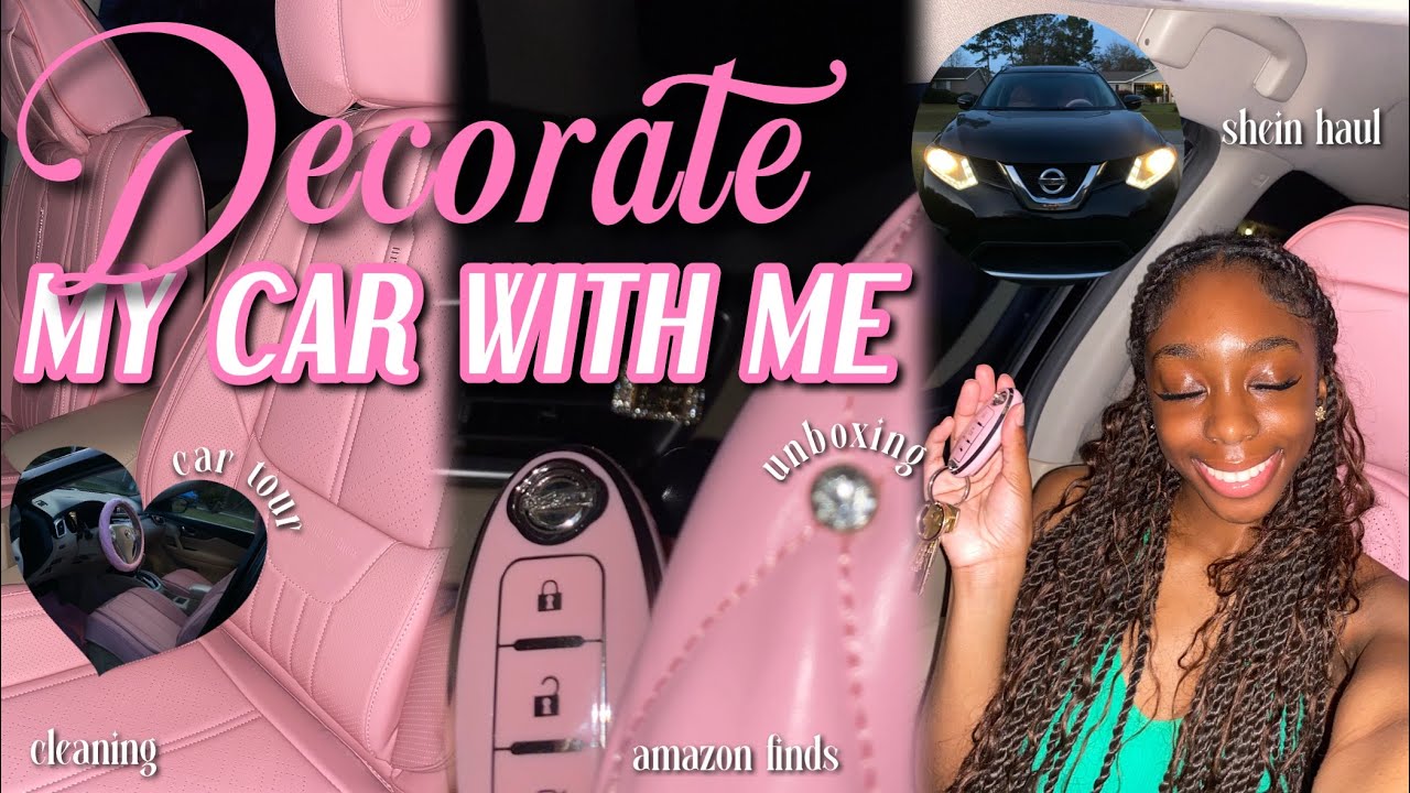 DECORATE MY FIRST CAR WITH ME + HAUL [PART 1]˚🎀༘⋆ Amazon + Shein Finds, Unboxing, Cleaning