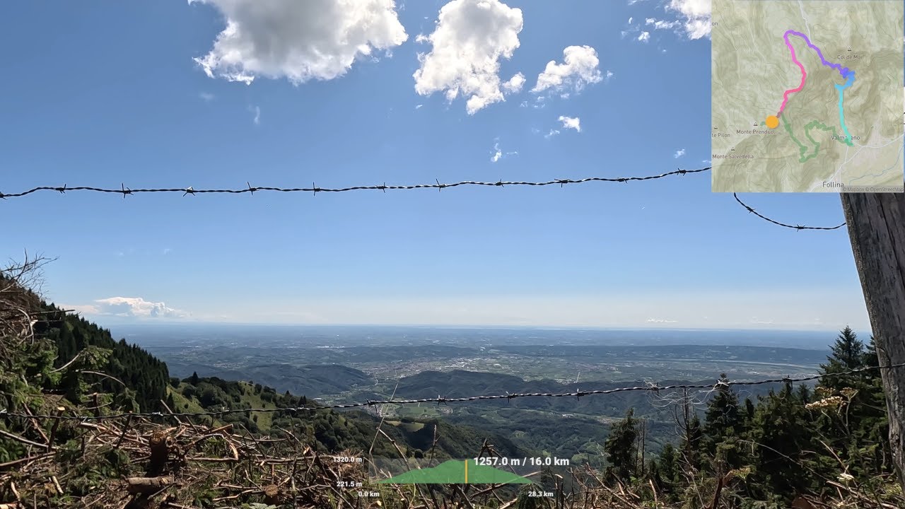 MTB timelapse: giro Valmareno‑Praderadego‑Malga Canidi‑Boschi Lunghi 27,8 km