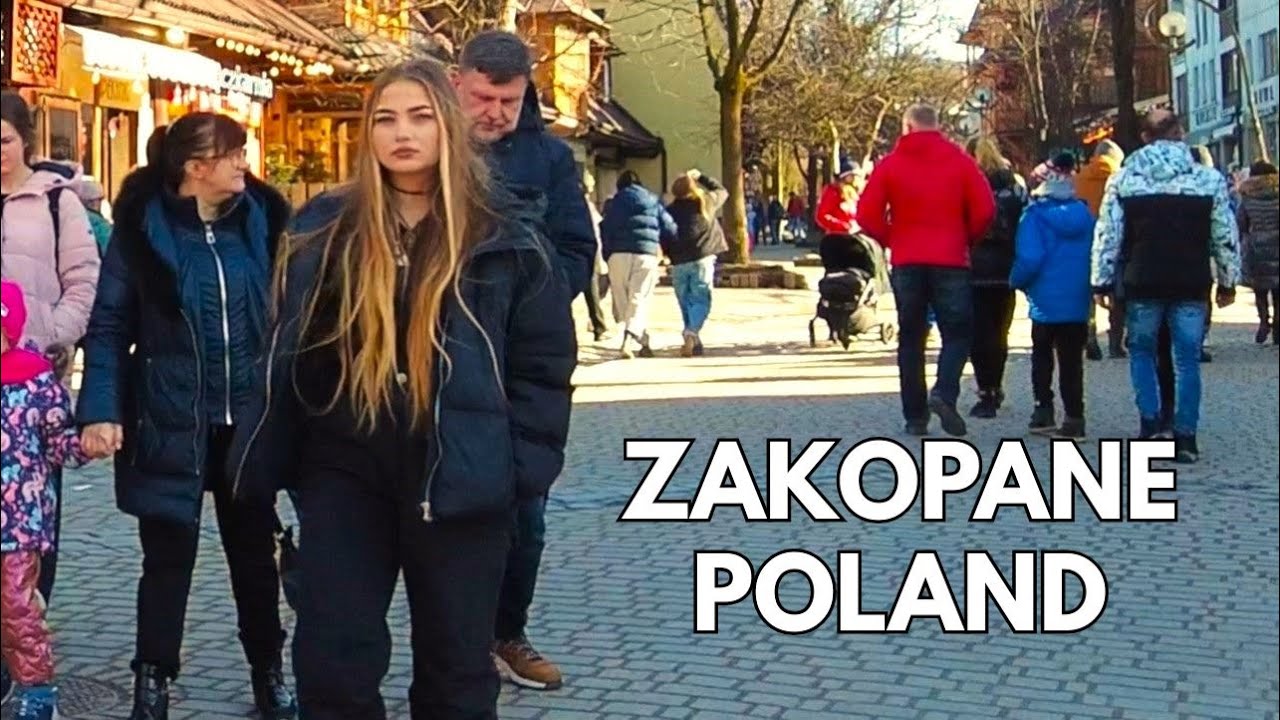Walking in Zakopane / Spacer w Zakopanem - Train Station to Krupówki - Tatra Mountains - Poland