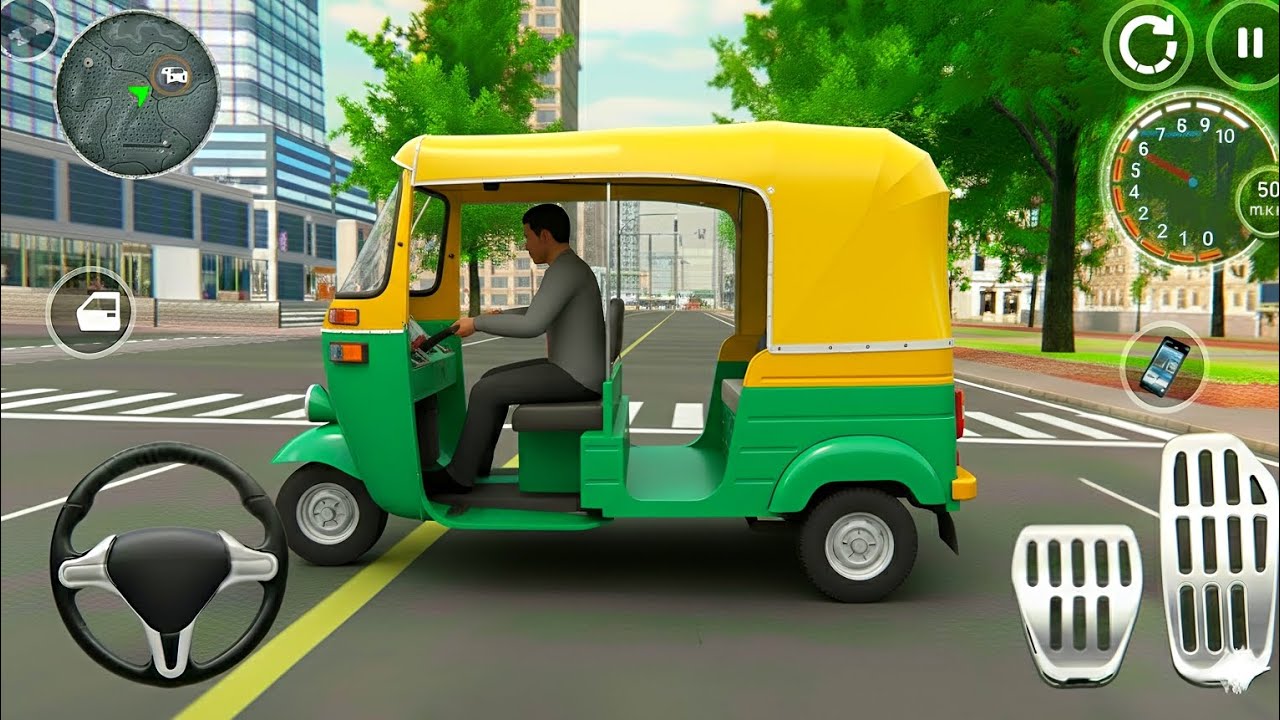 Indian Auto Rickshaw🛺 Driving Game | City Traffic Auto Simulator Gameplay | Indian Theft Auto