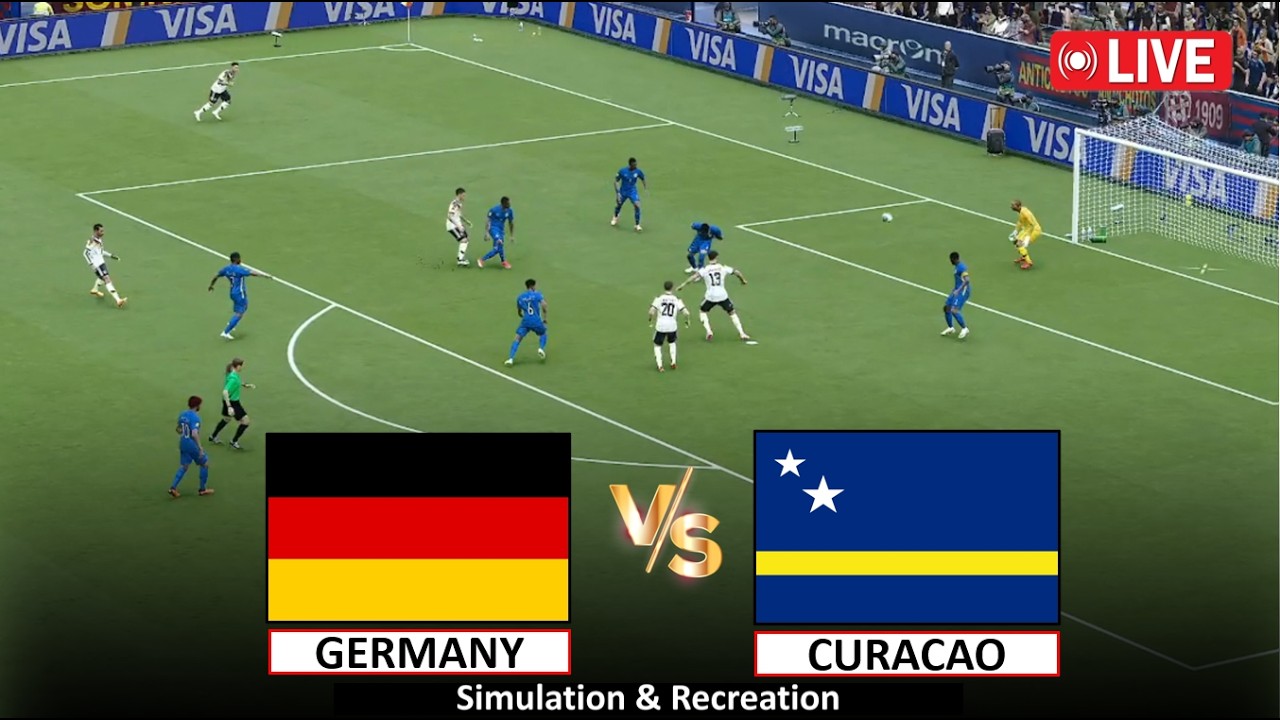 🔴Live : Germany vs Cura&ccedil;ao I The World Cup 2026 I Full Game Live Streaming I Video Game Simulation