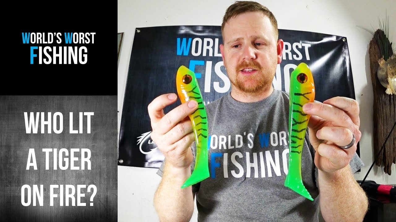Popular Colors: FIRE TIGER Color Challenge; Making Hand Poured Soft Plastic Lures