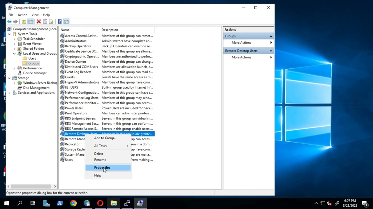 How to Create User Account and permissions In Remote Desktop Protocol RDP 2026