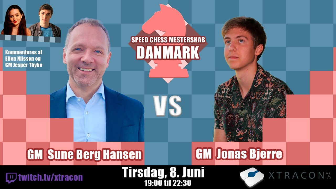 GM Sune Berg Hansen - GM Jonas Bjerre | Speed Chess Mesterskab - Danmark