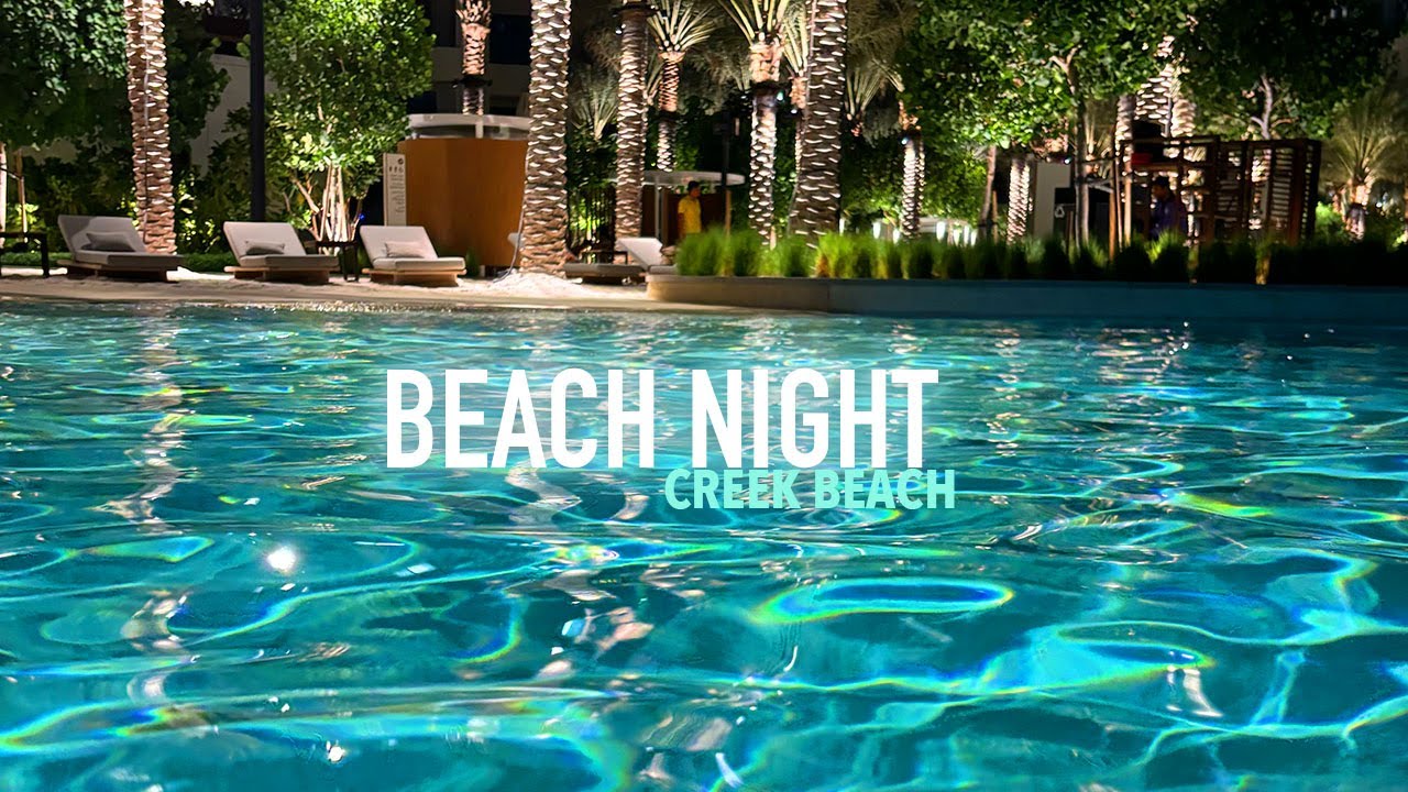 Relaxing Night at the #Dubai Creek Beach - Calming Lighting & Stunning Views | #iexperience