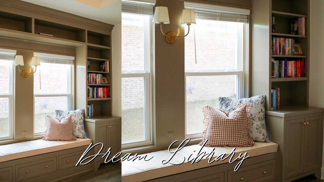 DIY Built In Bookshelves | Nancy Meyers–Inspired Home Library