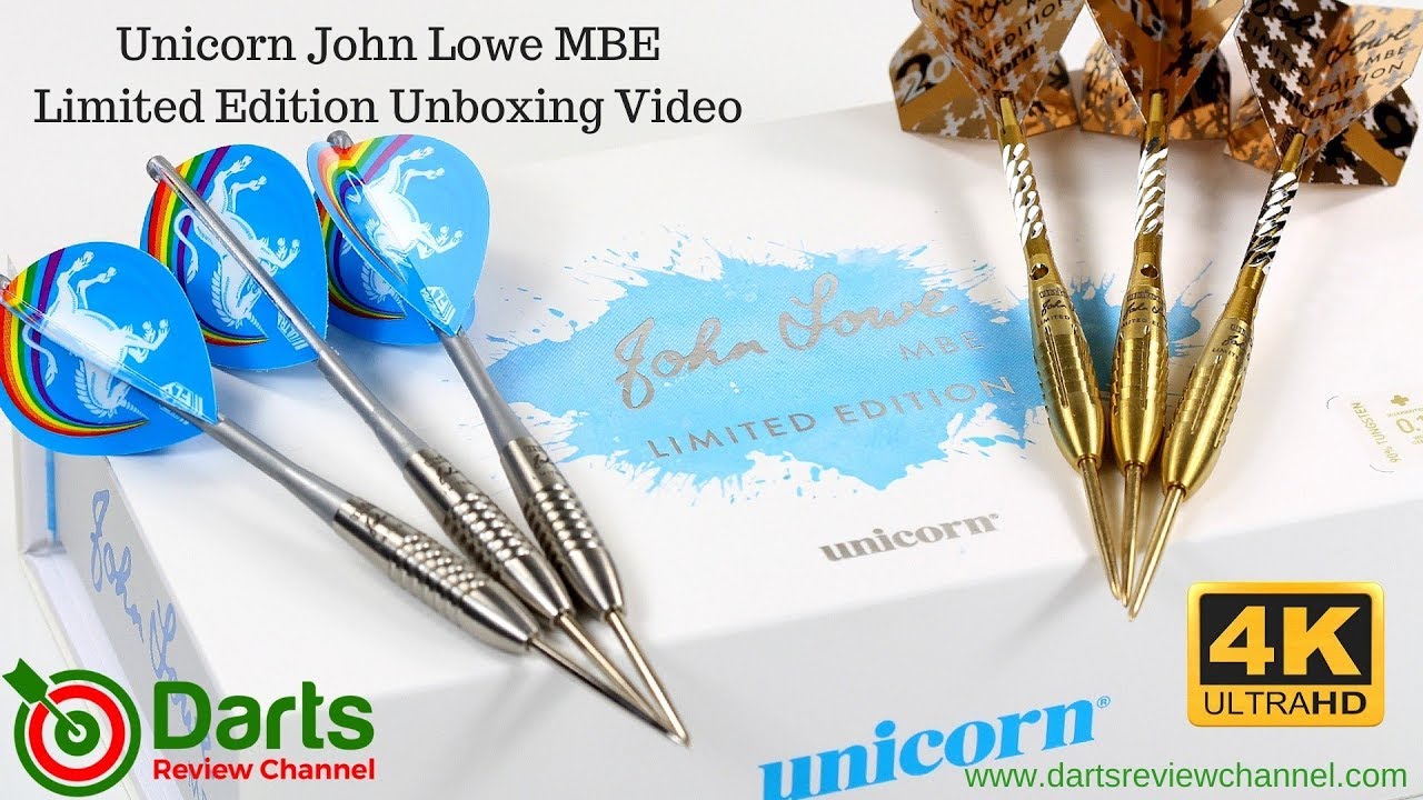 Unicorn John Lowe MBE Limited Edition Darts Unboxing Video In 4K Ultra HD