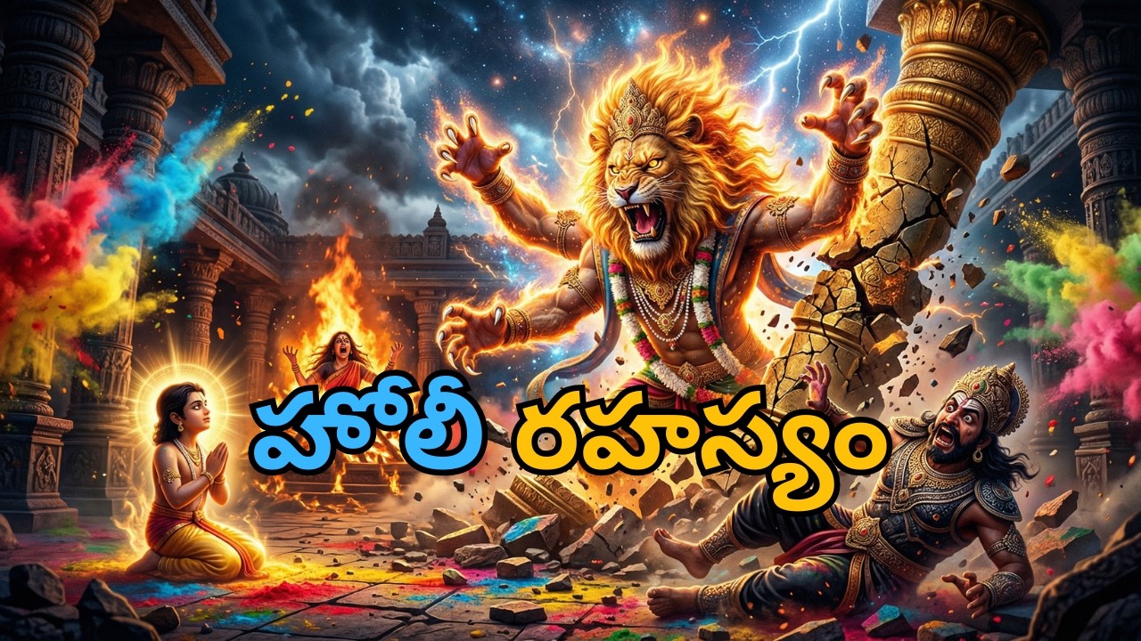 హోలీ అసలు కథ & నరసింహ అవతారం Explained | Holi Real Story in Telugu | Itihasa Kathalu