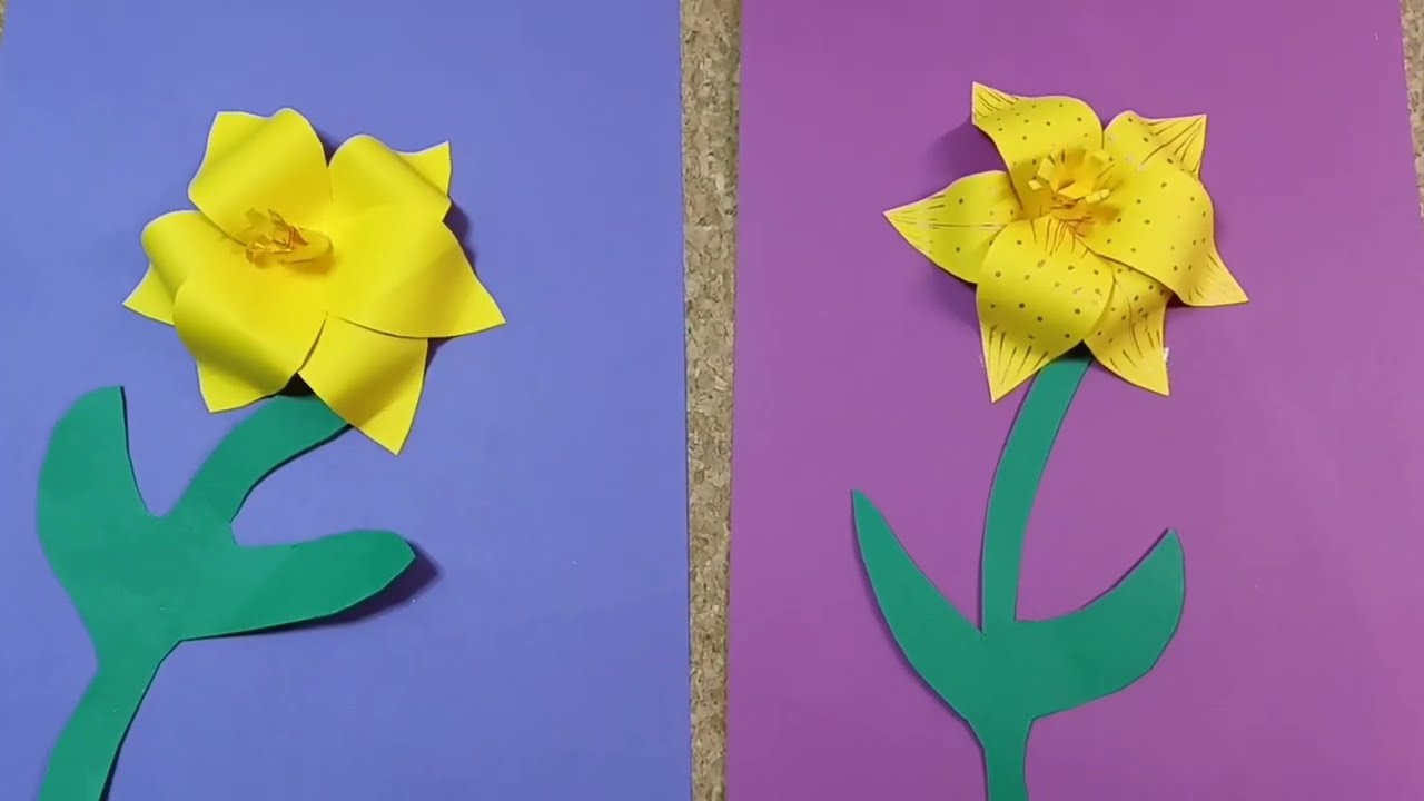 mit Papier  Frühlings Blumen basteln #art #basteln #bastelnmitpapier