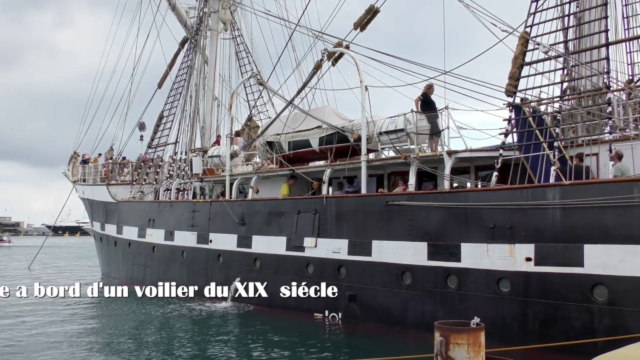 Visite du Belem voilier  de l&eacute;gende (1896) en escale a Antibes