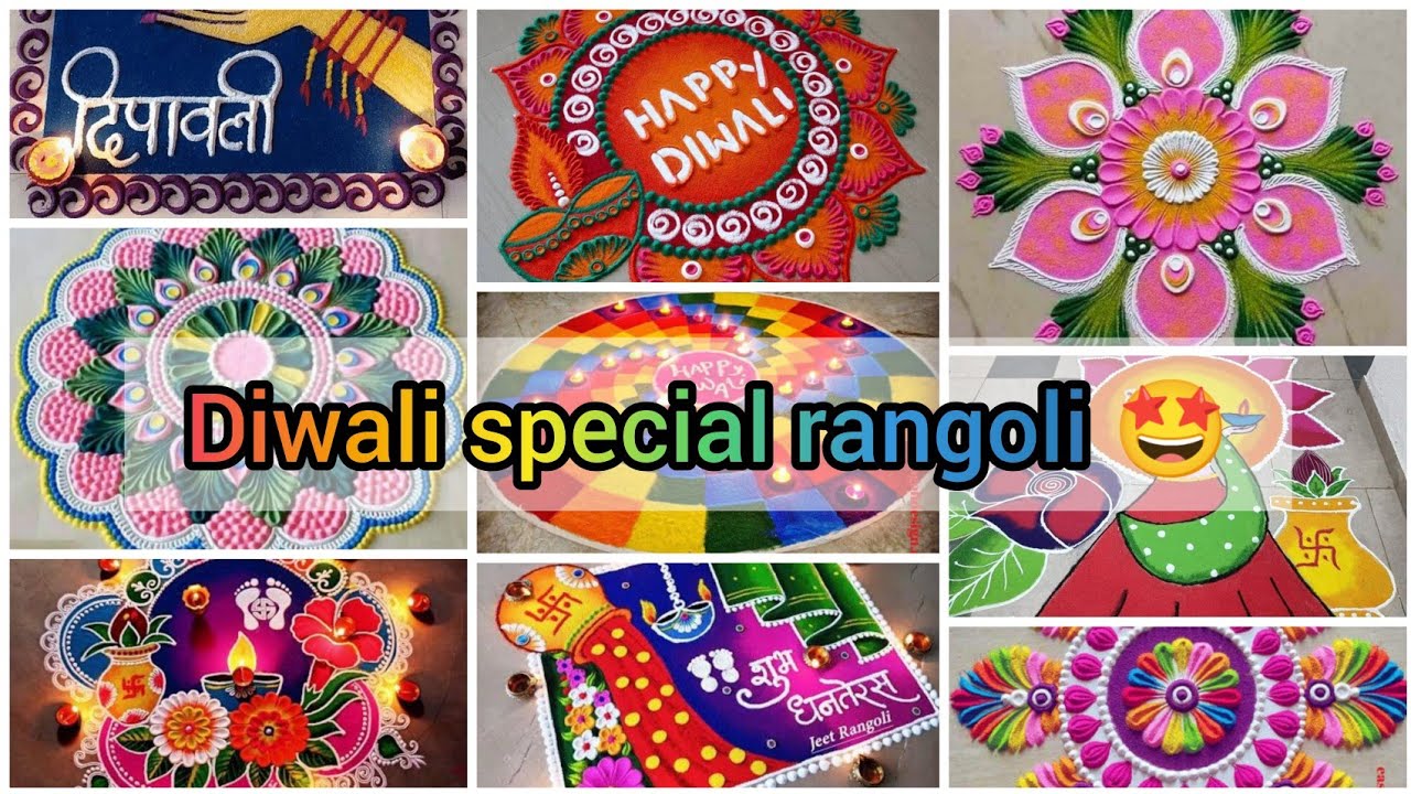 Diwali special rangoli designs//colourful rangoli😍😍#diwalispecialrangoli #rangolidesigns