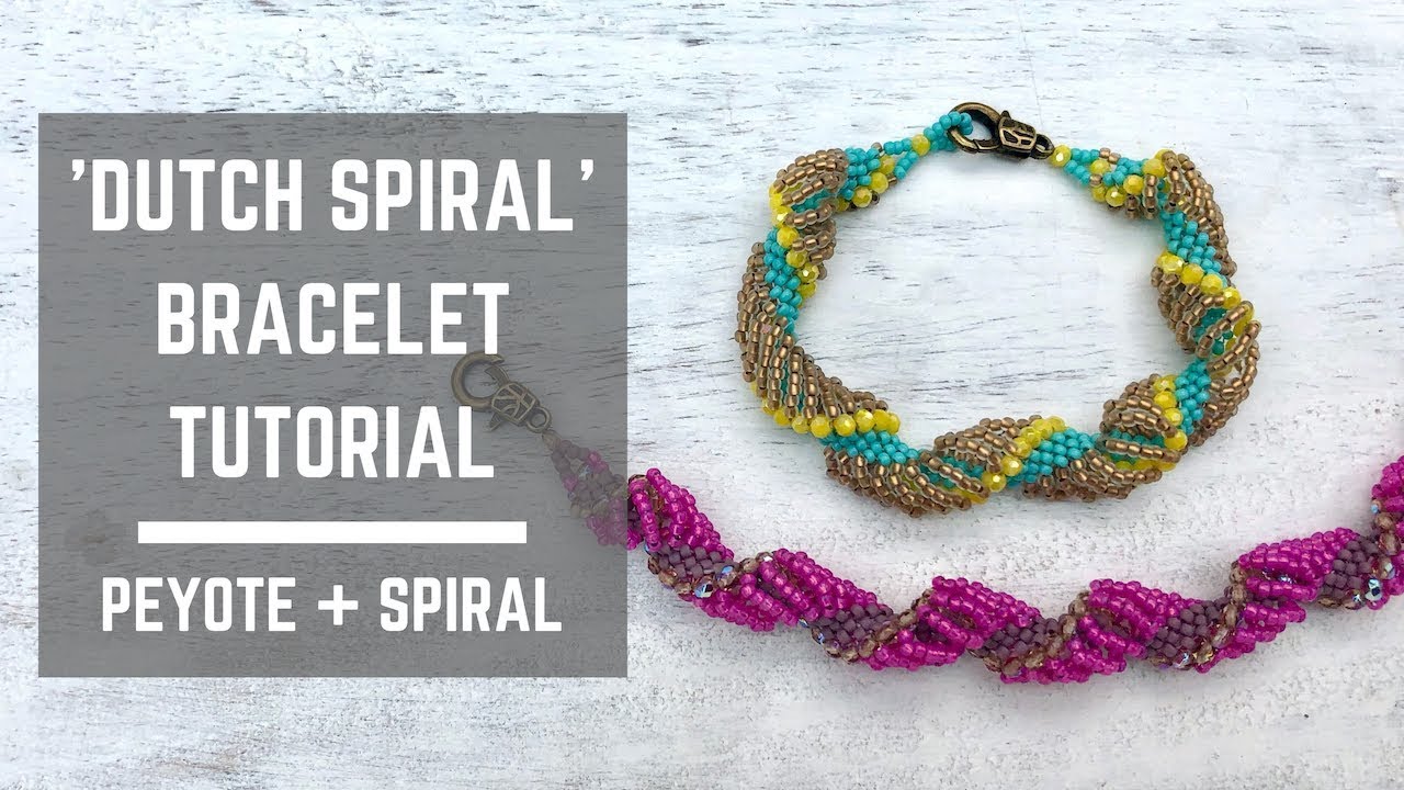 Dutch Spiral bracelet tutorial | Peyote + Spiral Stitch | Beaded Bracelet